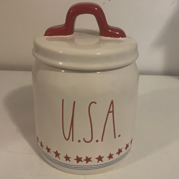 Rae Dunn Patriotic Holiday Rae Dunn Artisan Collection 4th Of July Patriotic Usa Small Jar